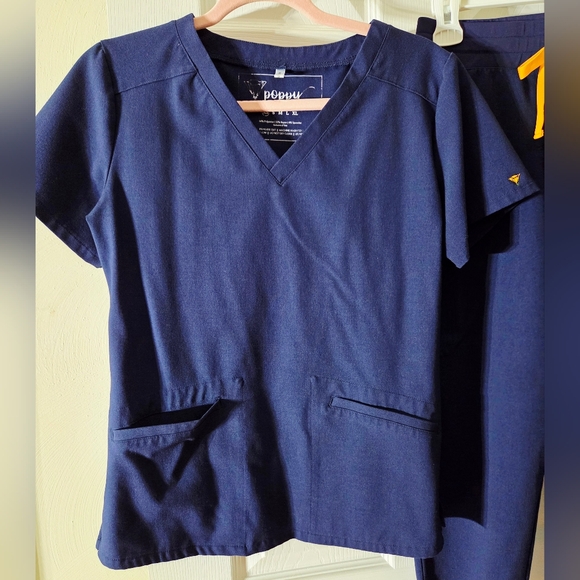 Poppy Scrub Set Navy Blue Size XS - Picture 4 of 11